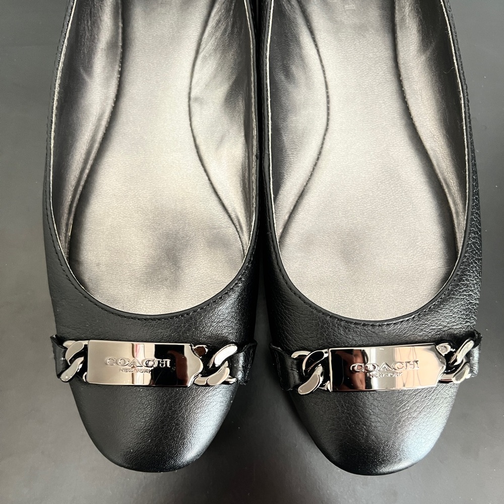 Coach | Black Ballet Flats | Size 8